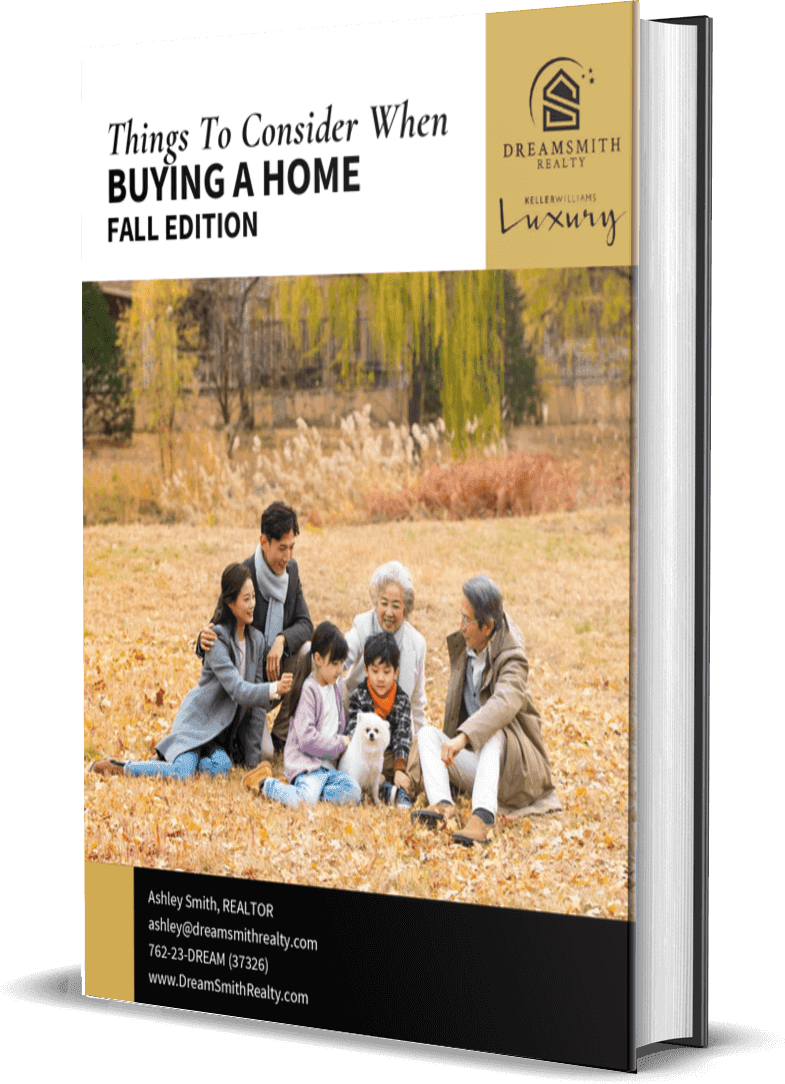 Cover of the DreamSmith Realty guide 'Things To Consider When Buying A Home', fall edition
