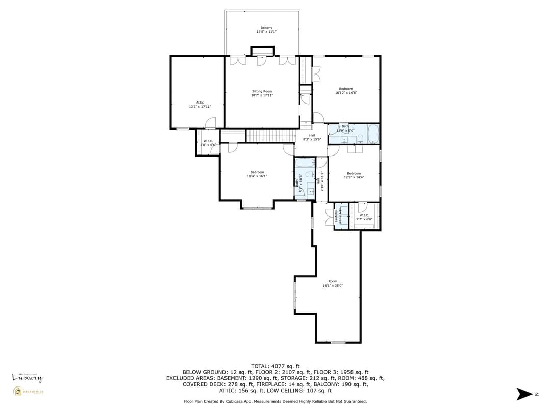 Custom-Built Lake Oasis floor plan — Upstairs