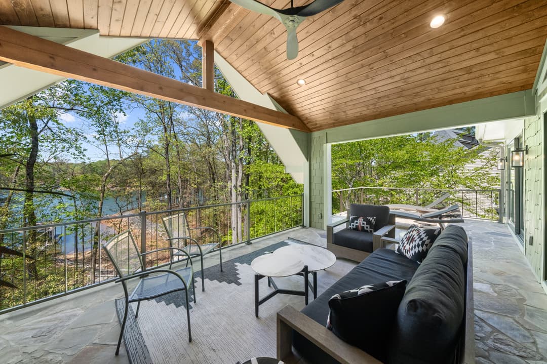 Private single-slip party deck dock in deep water on Lake Lanier