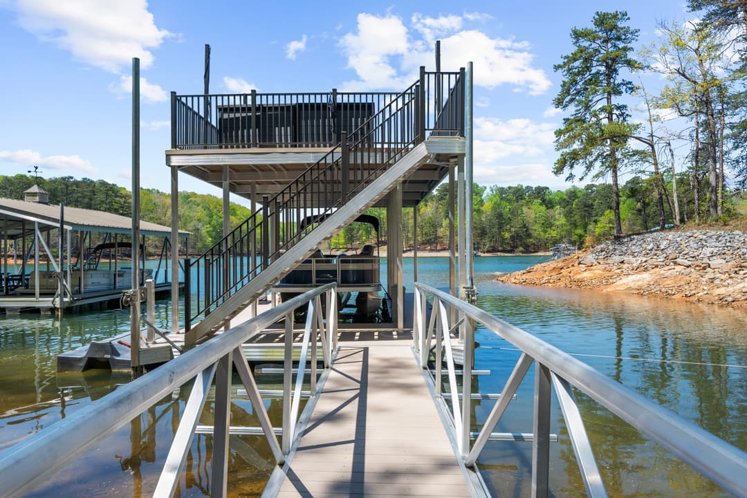 Sunset over Lake Lanier from the private dock