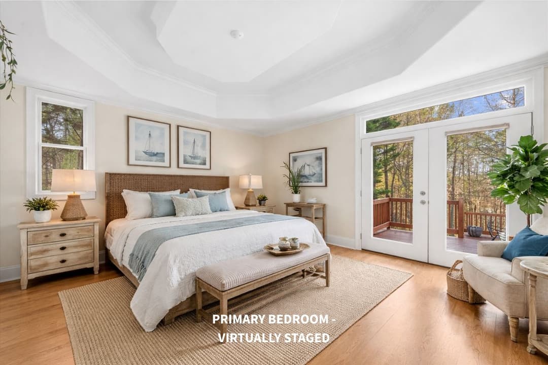 One of two primary bedroom suites