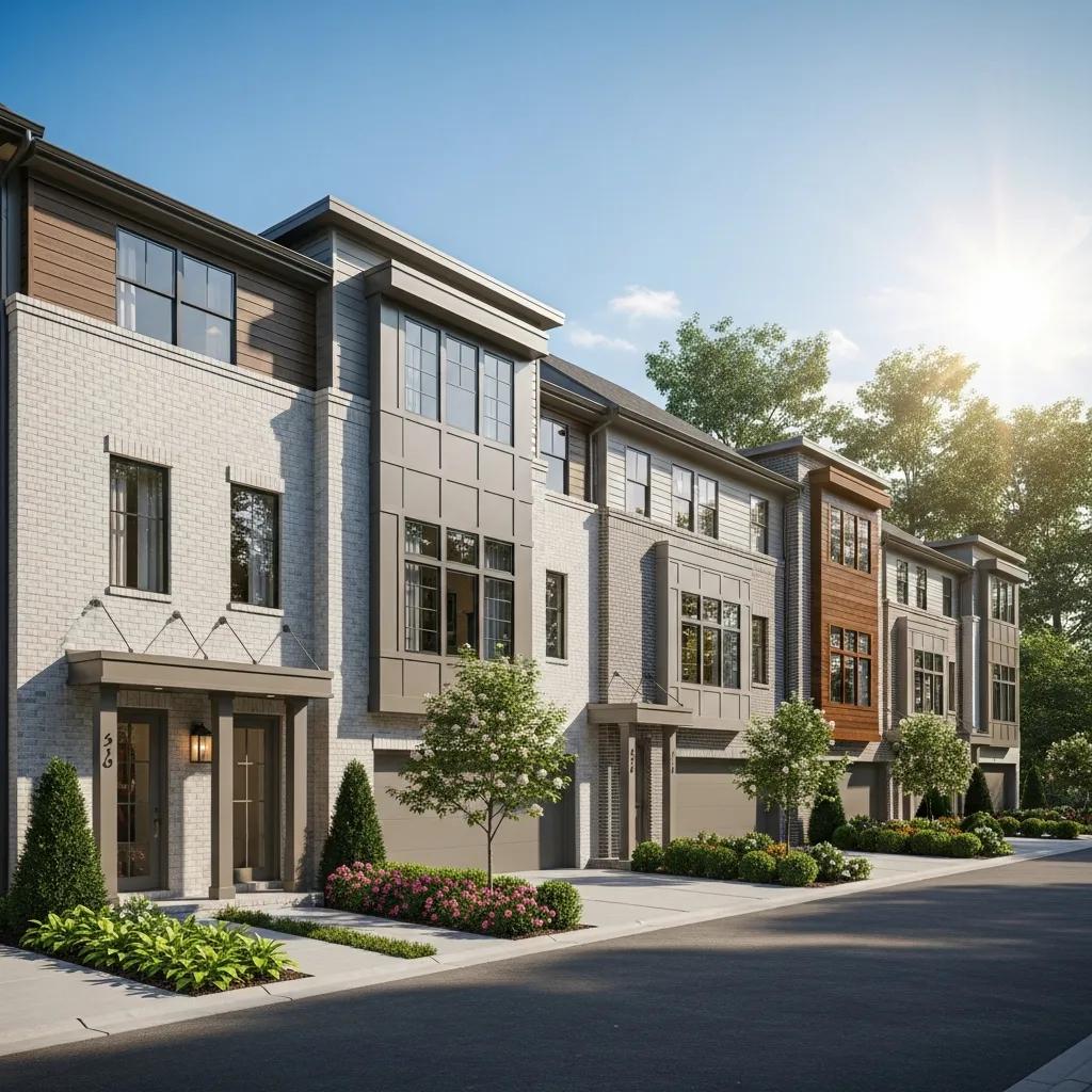 Modern luxury townhomes at Echelon in Alpharetta, GA