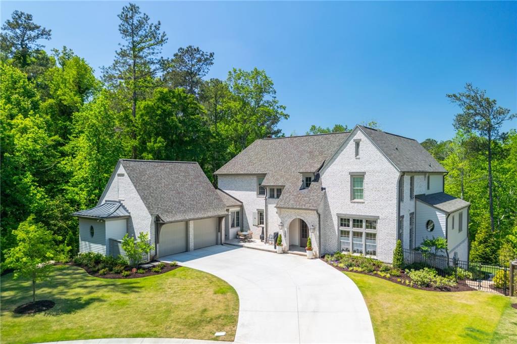 Front facade of a home in the Preserve at Historic Roswell in Roswell, GA