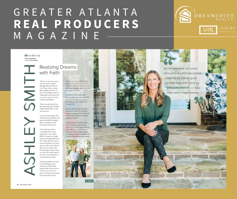Ashley Smith DreamSmith Real Producers Magazine Feature - On The Rise