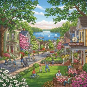 Charming neighborhoods in Gainesville GA with homes and greenery