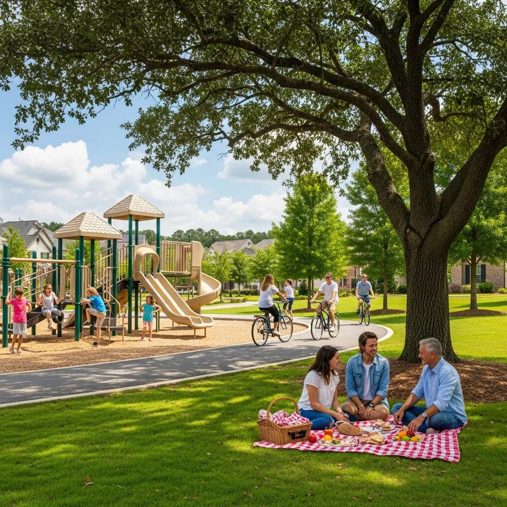 Families enjoying outdoor activities in Milton GA, highlighting parks and community engagement